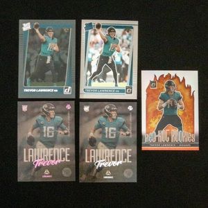 2021 TREVOR LAWRENCE ROOKIE CARD LOT OF 5 DONRUSS PANINI LUMINANCE INSERTS RATED